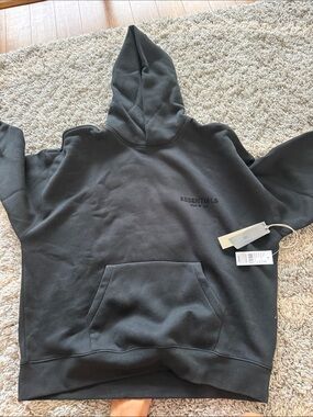 ESSENTIALS Men’s Black Hoodie